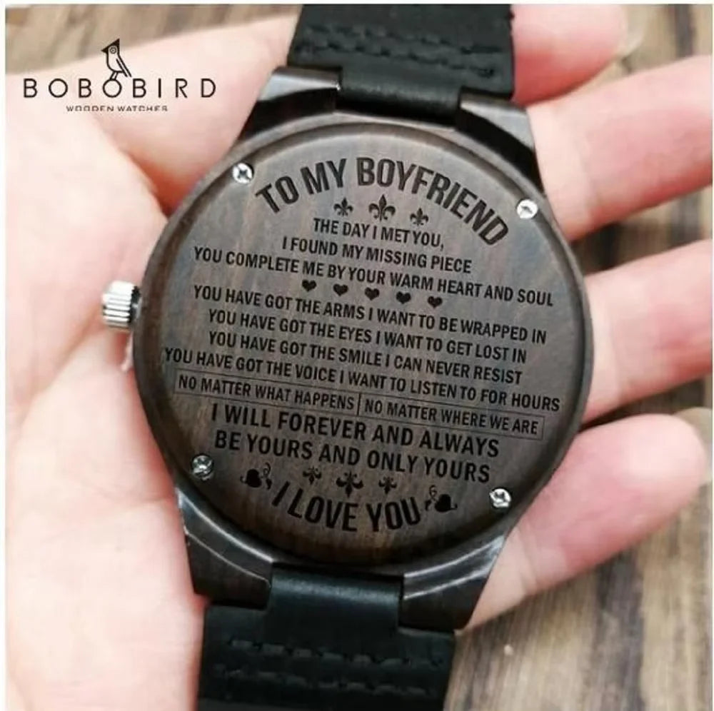 BOBO BIRD Watch Men Free Customized Personal Gift Quartz часы мужск Wristwatches for Anniversary Birthday Father's Day Dropshipp