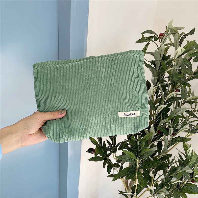 Fashion Corduroy Cosmetic Bag Women