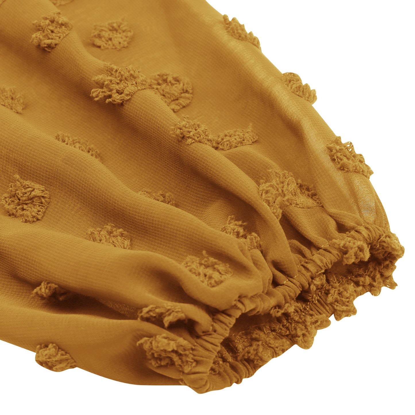 Women's V-neck Long-sleeved Mesh Dress