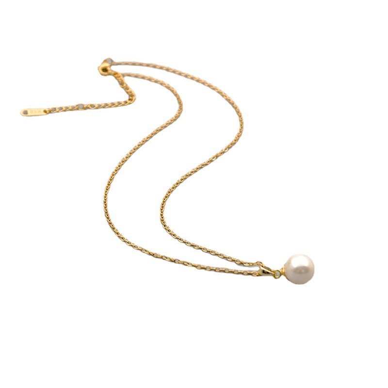 Design Titanium Steel Chain Accessories Pearl Necklace