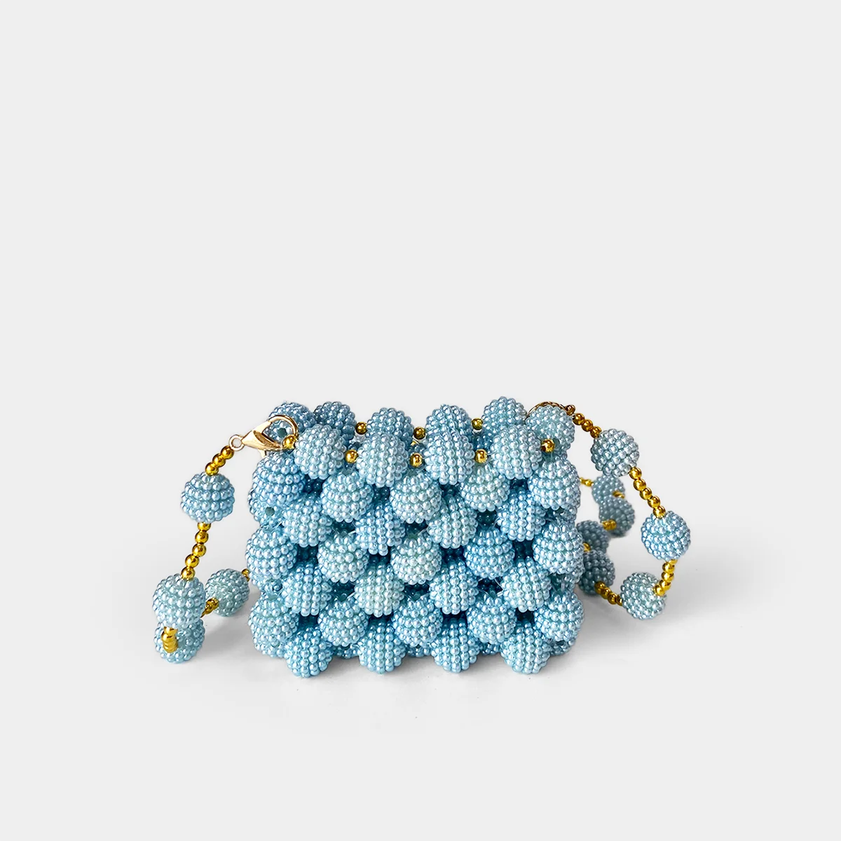 Mini bag 2024 new women's bag handmade bead bag dinner bag crossbody women's bag Yangmei pearl bag